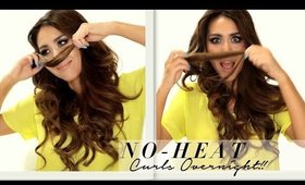 ★ Seriously EASY NO-HEAT CURLS Hairstyle & WEN 1st-Impression | HEATLESS SCHOOL HAIRSTYLES
