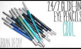 Review & Swatches: URBAN DECAY 24/7 Glide-On Eye Pencils Cools