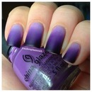 purple ombré matte nails <3