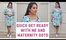Quick Get Ready With Me & Maternity OOTD || Deepika Makeup