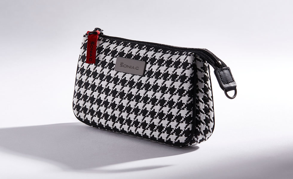 Sonia G. The Houndstooth Mini Zippered Pouch