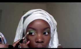 Green make up with a twist(Happy independence Nigeria)