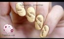 3D footprints on the beach nail art tutorial