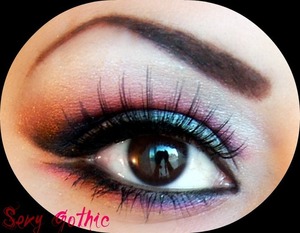 Gothic style eyes using urban decays ammo palette