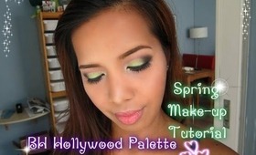 Shimmery Green Spring Make-up Tutorial ft BH Cosmetics Hollywood palette