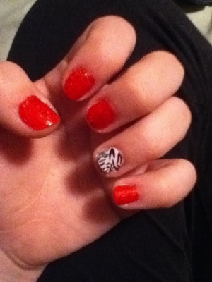 Zebra print, red sparkley Christmas 