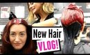 MY NEW RED AND BLACK HAIR! // VLOG