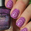 Flower lace stamping nail art