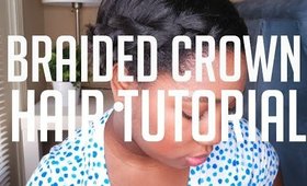 Messy Braided Crown Hair Tutorial on Natural Hair! | Jessica Chanell