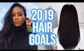 How Long Will My Hair Grow in 1 Year?! | 2019 HAIR GOALS + Length Check!