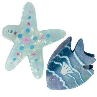 Frasier Sterling Tide Pool Claw Clip Set