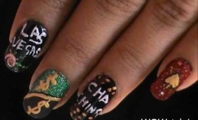 Las Vegas nails! - Easy nail design- beginners nail designs for short nails tutorial at home