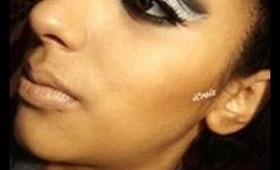 Silver & Black Cut Crease using Raving Beauty Cosmetics