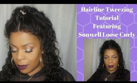 How to pluck a 360 Lace Front Loose Curly Wig from 100Humanwigs.com