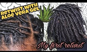 Retwisting with Aloe Vera gel │starter locs