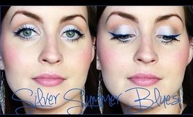 Silver Summer Blues Makeup