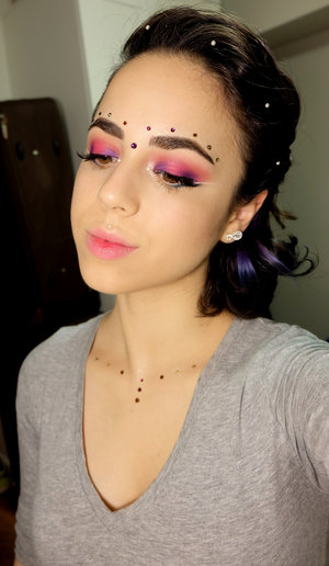 I saw these pearls and gems at Michael's crafts store and was inspired to create this fairy look! Goes well with the color my hair faded to as well!