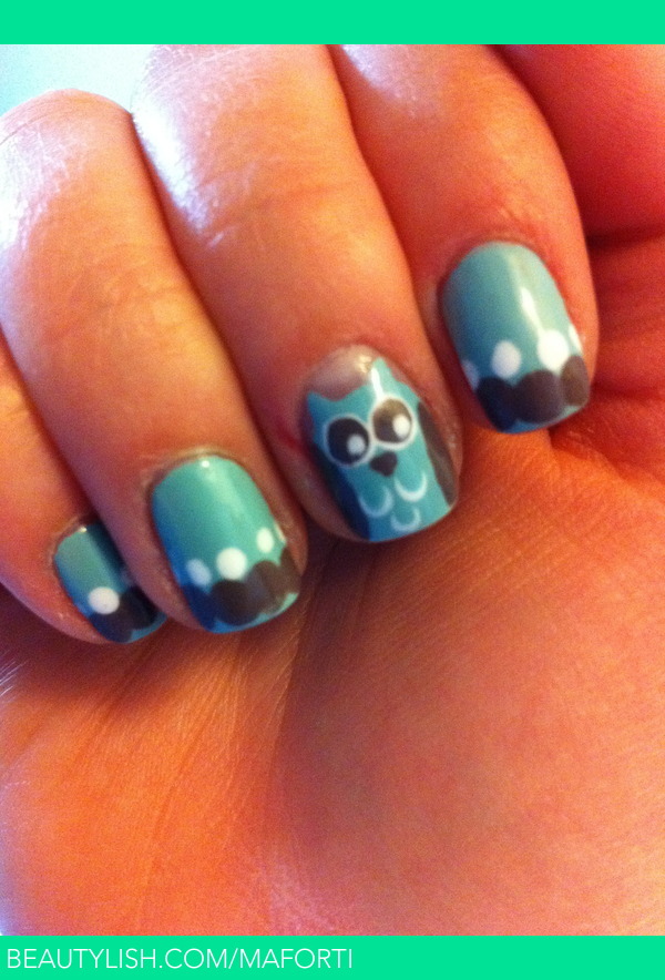 My attempt on owl nails. | Marcela F.'s (maforti) Photo | Beautylish