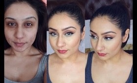 Spring full face makeup 2014 Olive Medium Tanned skin tones || Raji Osahn