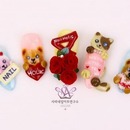 Korean Teddy Bear Nail Art 