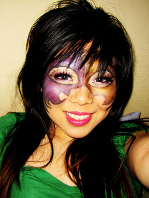 Mardi Gras time! This was last year's mask, a little smeared!