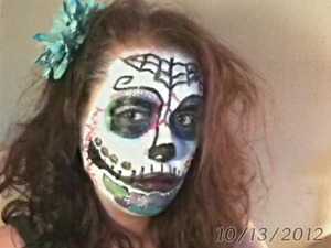 This was inspired by the sugar skulls of Day of the Dead