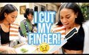 I CHOPPED MY FINGER! 🔪(Sister Cook-off) | Happy Vlogadays Day 11