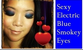 Sexy Electric Blue Smokey Eyes Tutorial (Drugstore)