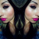 bronzer pink lips 