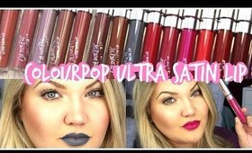 NEW COLOURPOP ULTRA SATIN LIPS | LIP SWATCHES + REVIEW