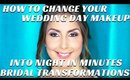 BRIDAL TRANSFORMATIONS- HOW TO TURN WEDDING DAY MAKEUP INTO NIGHT IN MINUTES VIDEO- mathias4makeup