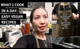 WHAT I COOK IN A DAY | EASY VEGAN RECIPES | Thefabzilla