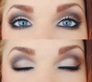 prom makeup for blue eyes and pink dress
