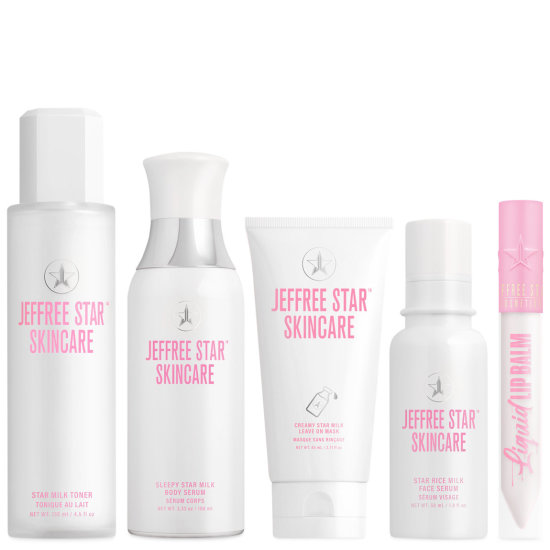 New Jeffree Star Skin Body Scrub, Facemask, outlet Toner, Lip Scrub & Lip Mask Bundle