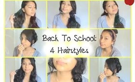 ♡Back To School: 4 Cute Hairstyles✎♡