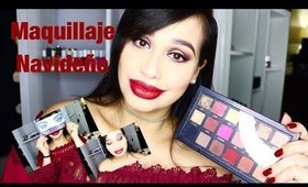 MAQUILLAJE NAVIDEÑO CLÁSICO || Christmas glam makeup 2017