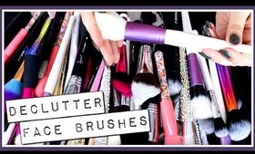 Decluttering My Face Brushes | More Than 50% Gone!