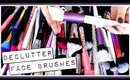 Decluttering My Face Brushes | More Than 50% Gone!