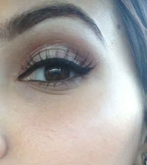 Used naked pigment on lid and brown and bronze in the crease