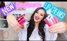 NEW DRUGSTORE MATTE LIP CREAMS! Swatches & Review!