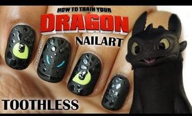 How to train your dragon Toothless/Night Fury Nailart Tutorial