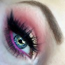 Anemone Pamina: Grungy Red and Shimmering Yellow Blown Out Smokey Eye Makeup Tutorial