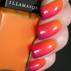Summery diagonal gradient manicure featuring Illamasqua Insanity, Alarm and Stance