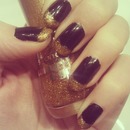 Black With Gold Glitter