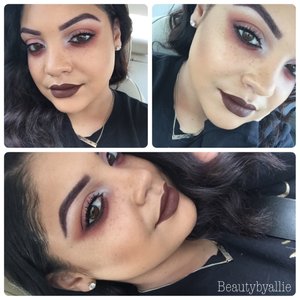 Loving the grunge makeup look lately! Love a blown out smokey eye with a dark lip. I also love that i don't have on any concealer & only a bit of macs face & body foundation on