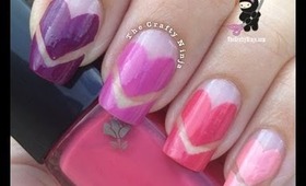 Ombré Chevron Hearts by The Crafty Ninja