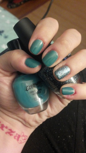 Confetti: To Teal To Handle & O.P.I.: Simmer & Shimmer