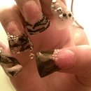 Black And White Lace Duckfeet Nails