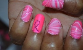Breast cancer awareness water marble