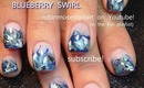 Robin Moses blueberry swirl no water nail art marbling design tutorial 659